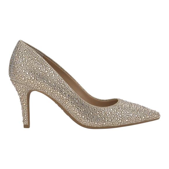 INC Women's Zitah Embellished Pointed Toe Pumps Gold Size 7 1/2 M - Picture 2 of 4